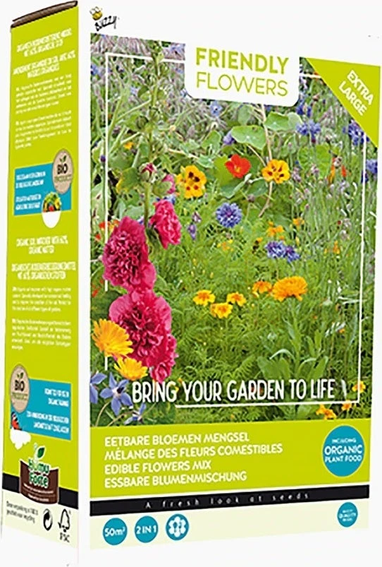 Buzzy Friendly Flowers Bloemenzaadmengsel Eetbare Bloemen 50m2 3 Buzzy Friendly Flowers Bloemenzaadmengsel Eetbare Bloemen 50m2